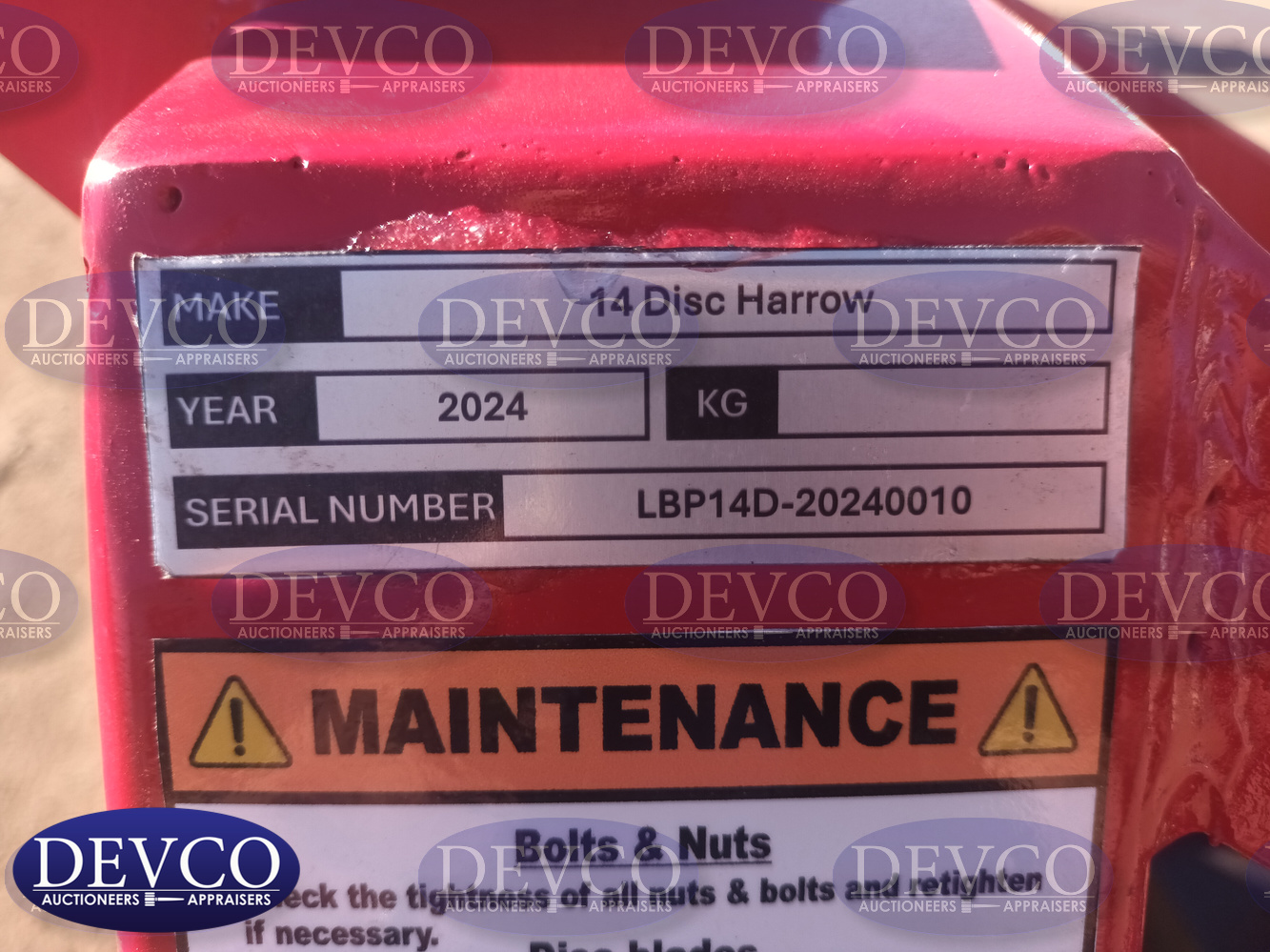 NEW Springbok 14 Disc Harrow Plough | Devco Auction