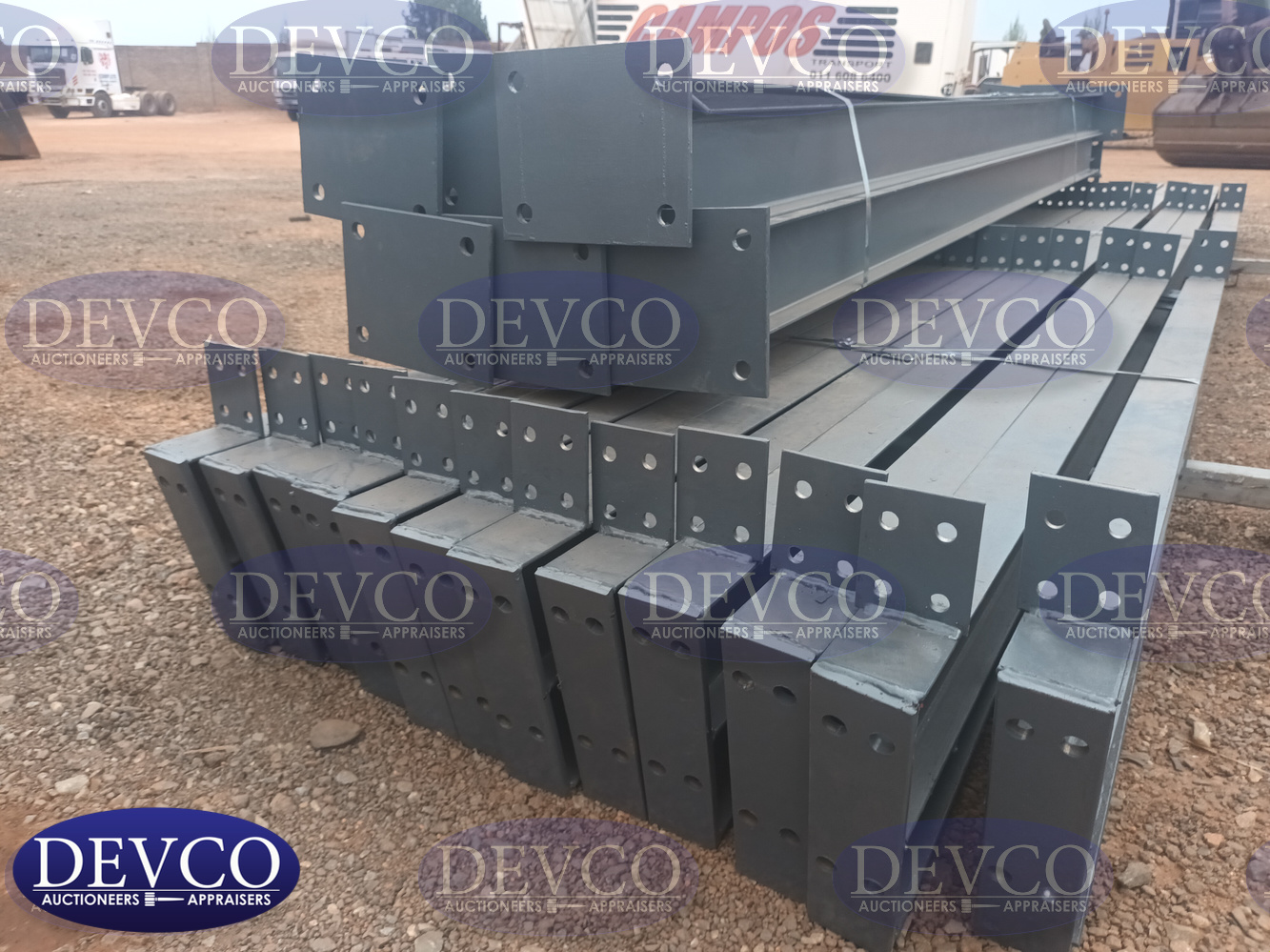 Steel Structure 10m x 30m x 3.25m x 5m (NEW - Unassembled) | Devco Auction